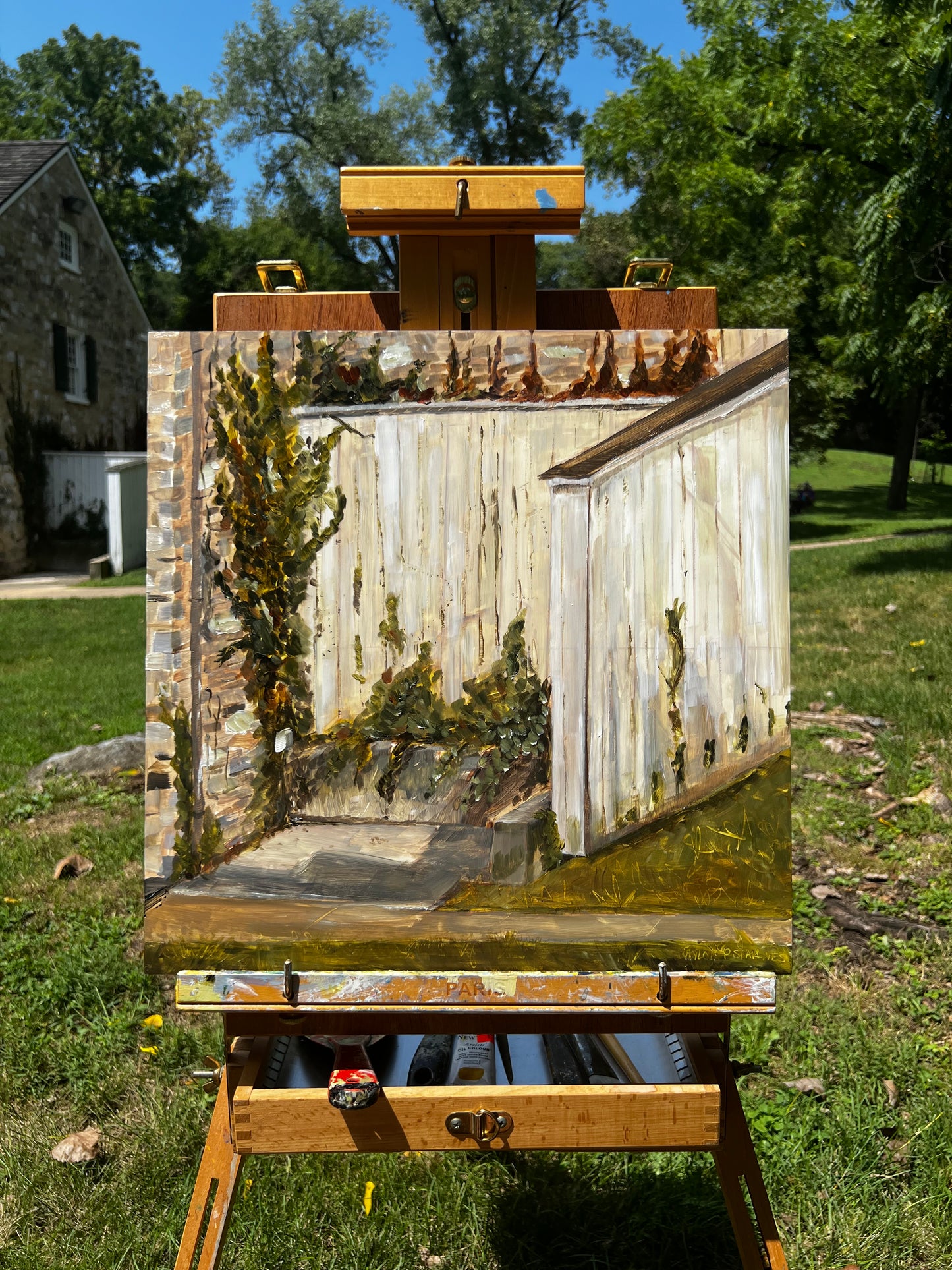 Jonathan Hager House Oil Painting - en Plein Air