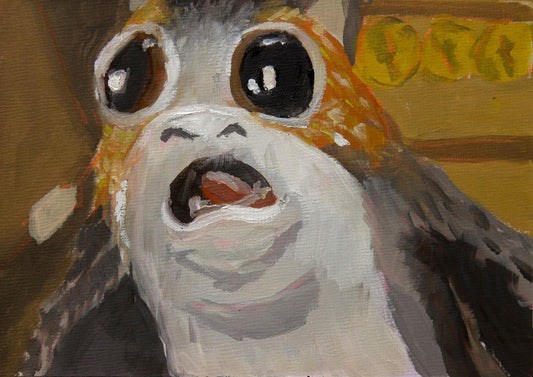 May the Porg Be With You - Original Oil Painting - Star Wars